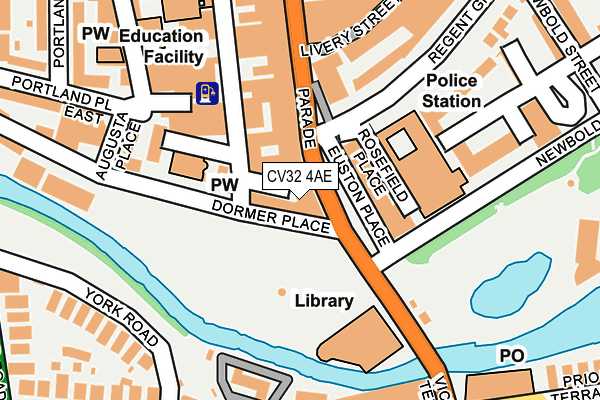 CV32 4AE map - OS OpenMap – Local (Ordnance Survey)