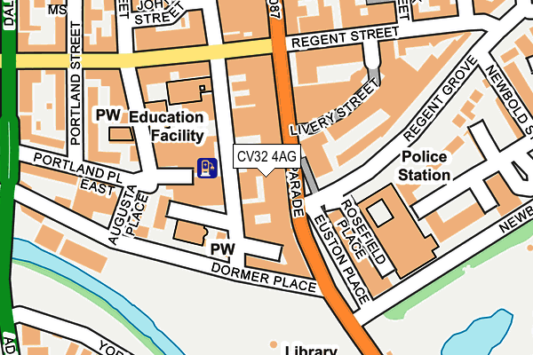 CV32 4AG map - OS OpenMap – Local (Ordnance Survey)