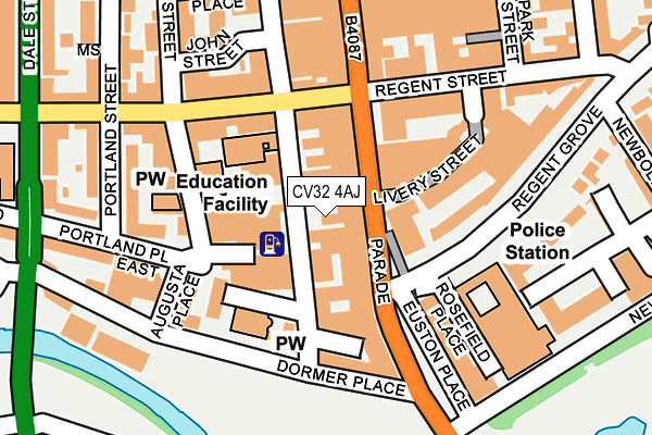 CV32 4AJ map - OS OpenMap – Local (Ordnance Survey)