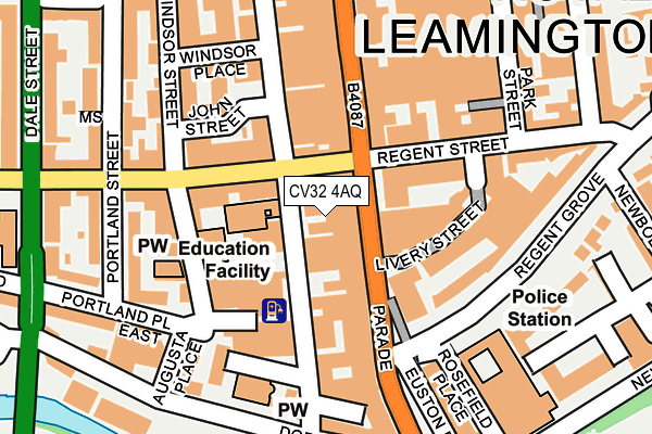 CV32 4AQ map - OS OpenMap – Local (Ordnance Survey)
