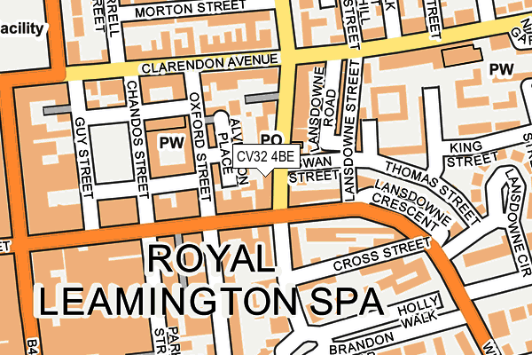 CV32 4BE map - OS OpenMap – Local (Ordnance Survey)