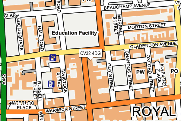 CV32 4DG map - OS OpenMap – Local (Ordnance Survey)