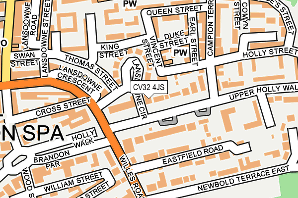 CV32 4JS map - OS OpenMap – Local (Ordnance Survey)