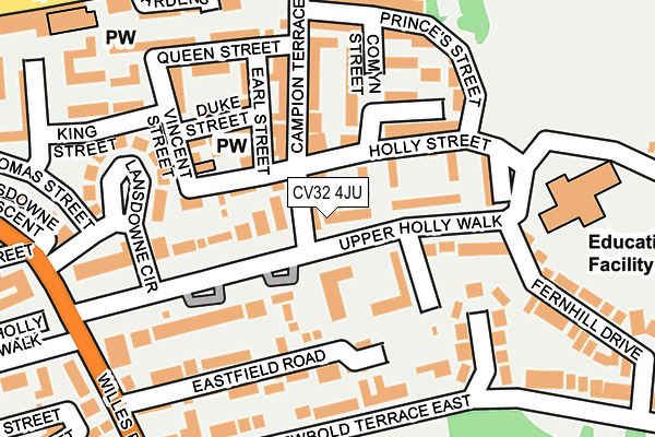 CV32 4JU map - OS OpenMap – Local (Ordnance Survey)