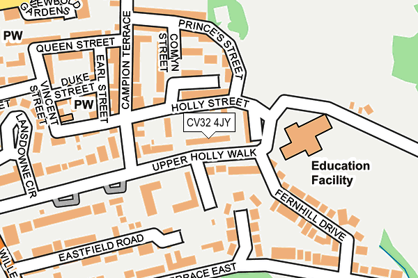 CV32 4JY map - OS OpenMap – Local (Ordnance Survey)