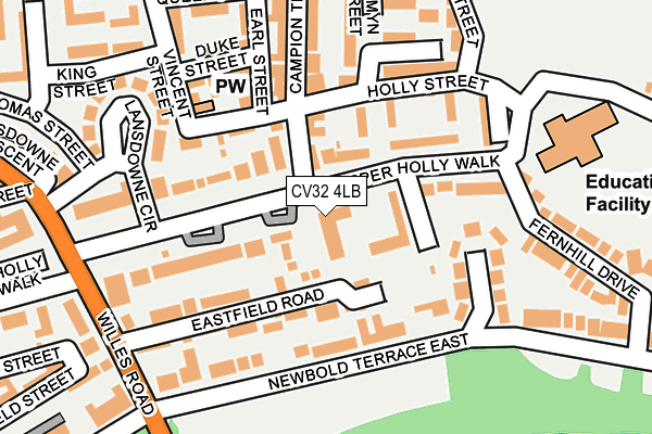 CV32 4LB map - OS OpenMap – Local (Ordnance Survey)