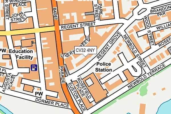 CV32 4NY map - OS OpenMap – Local (Ordnance Survey)