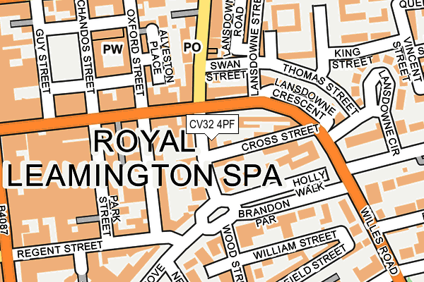 CV32 4PF map - OS OpenMap – Local (Ordnance Survey)