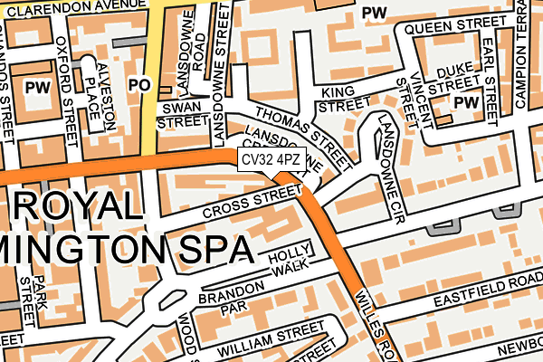 CV32 4PZ map - OS OpenMap – Local (Ordnance Survey)