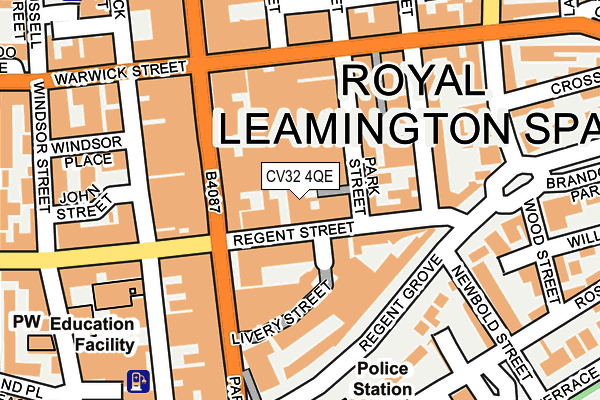 CV32 4QE map - OS OpenMap – Local (Ordnance Survey)