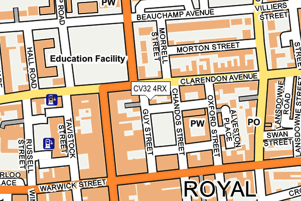 CV32 4RX map - OS OpenMap – Local (Ordnance Survey)