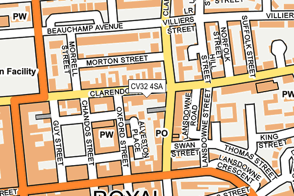 CV32 4SA map - OS OpenMap – Local (Ordnance Survey)