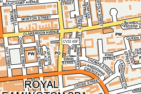 CV32 4SF map - OS OpenMap – Local (Ordnance Survey)