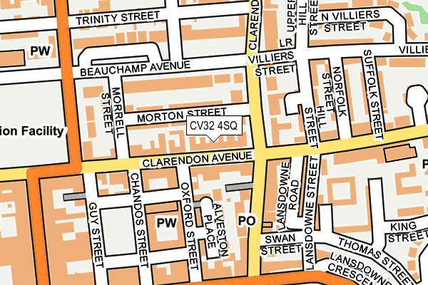 CV32 4SQ map - OS OpenMap – Local (Ordnance Survey)