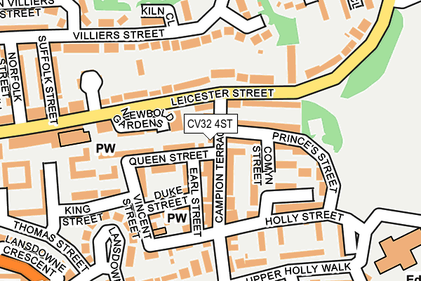 CV32 4ST map - OS OpenMap – Local (Ordnance Survey)