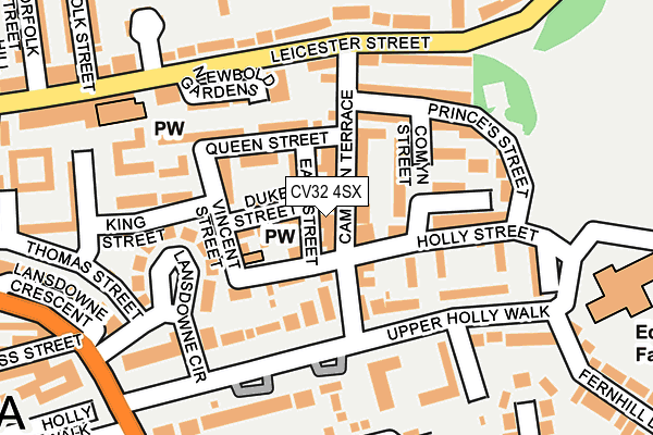 CV32 4SX map - OS OpenMap – Local (Ordnance Survey)