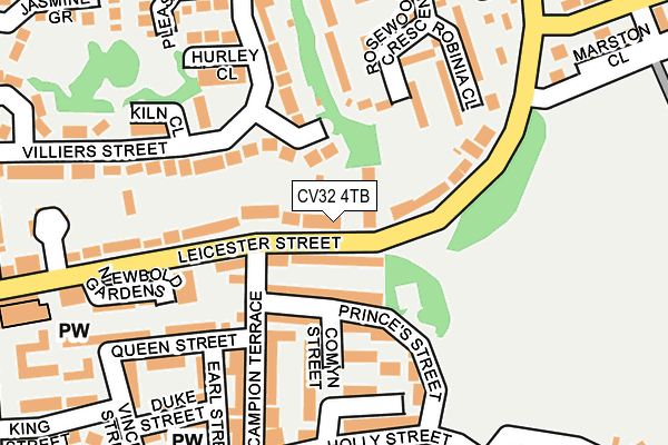 CV32 4TB map - OS OpenMap – Local (Ordnance Survey)