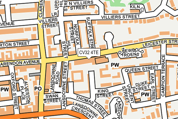 CV32 4TE map - OS OpenMap – Local (Ordnance Survey)