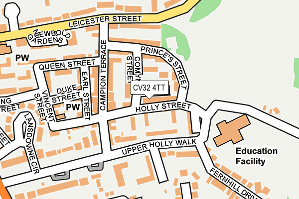 CV32 4TT map - OS OpenMap – Local (Ordnance Survey)