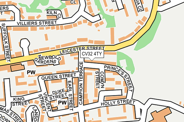 CV32 4TY map - OS OpenMap – Local (Ordnance Survey)