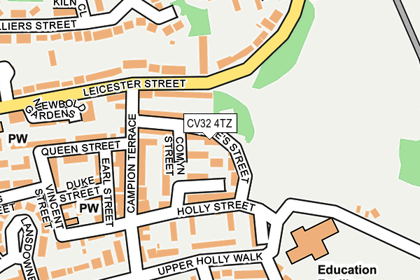 CV32 4TZ map - OS OpenMap – Local (Ordnance Survey)