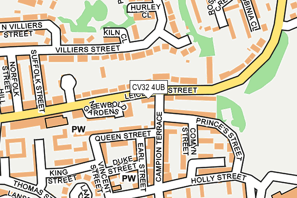 CV32 4UB map - OS OpenMap – Local (Ordnance Survey)