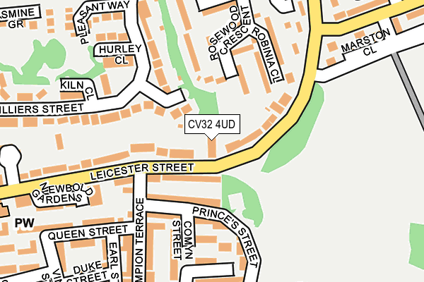 CV32 4UD map - OS OpenMap – Local (Ordnance Survey)