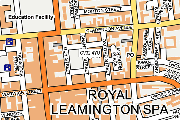 CV32 4YU map - OS OpenMap – Local (Ordnance Survey)