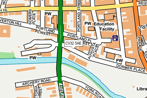 CV32 5AE map - OS OpenMap – Local (Ordnance Survey)
