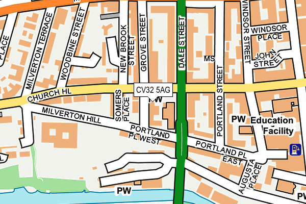 CV32 5AG map - OS OpenMap – Local (Ordnance Survey)