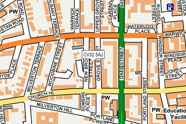 CV32 5AJ map - OS OpenMap – Local (Ordnance Survey)