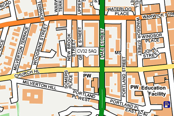 CV32 5AQ map - OS OpenMap – Local (Ordnance Survey)