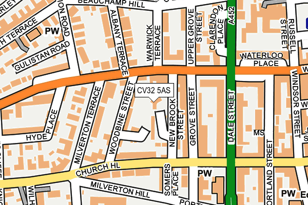 CV32 5AS map - OS OpenMap – Local (Ordnance Survey)