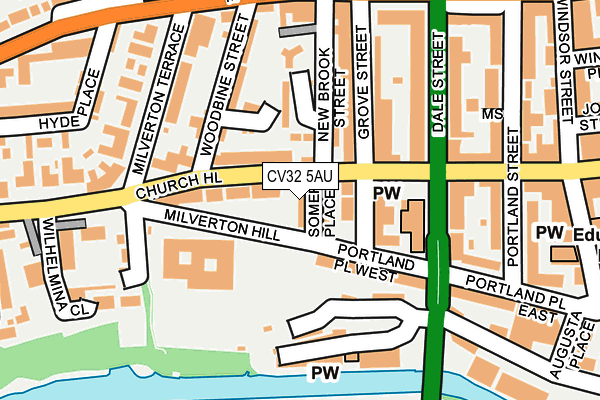 CV32 5AU map - OS OpenMap – Local (Ordnance Survey)