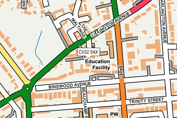 CV32 5AX map - OS OpenMap – Local (Ordnance Survey)