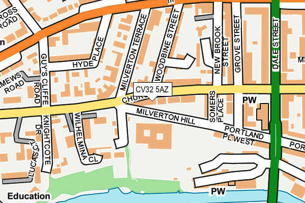 CV32 5AZ map - OS OpenMap – Local (Ordnance Survey)