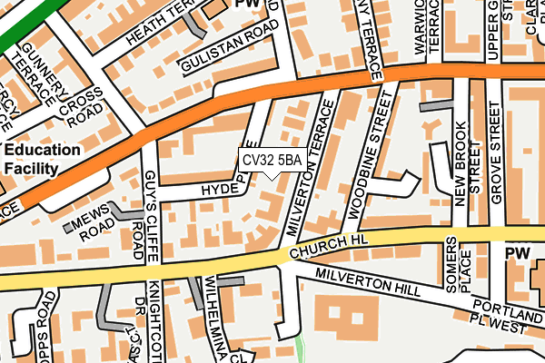CV32 5BA map - OS OpenMap – Local (Ordnance Survey)