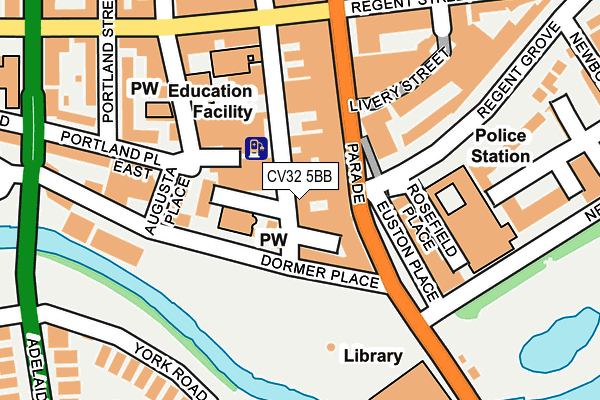 CV32 5BB map - OS OpenMap – Local (Ordnance Survey)
