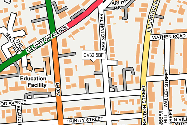 CV32 5BF map - OS OpenMap – Local (Ordnance Survey)