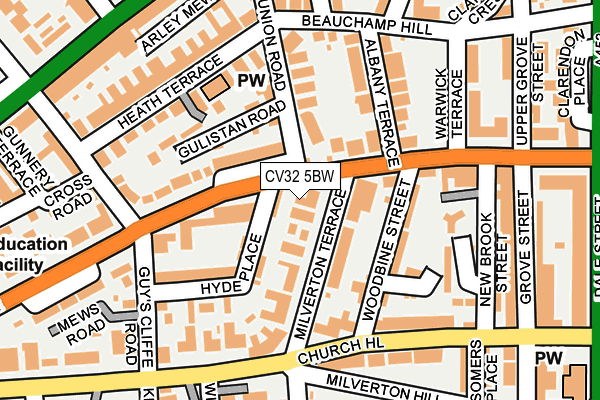 CV32 5BW map - OS OpenMap – Local (Ordnance Survey)