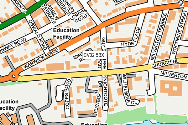 CV32 5BX map - OS OpenMap – Local (Ordnance Survey)