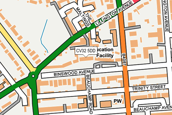 CV32 5DD map - OS OpenMap – Local (Ordnance Survey)