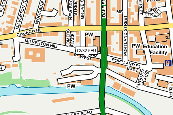 CV32 5EU map - OS OpenMap – Local (Ordnance Survey)