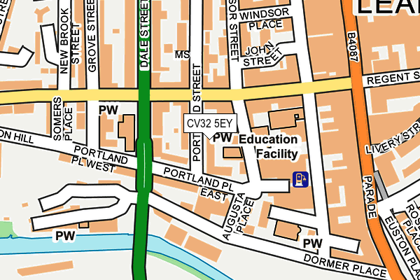 CV32 5EY map - OS OpenMap – Local (Ordnance Survey)