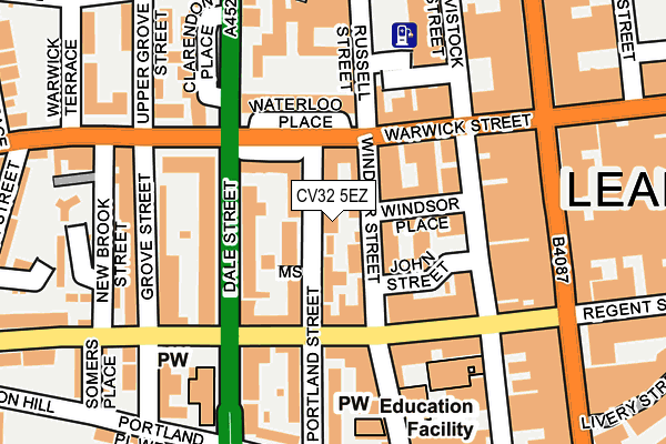 CV32 5EZ map - OS OpenMap – Local (Ordnance Survey)