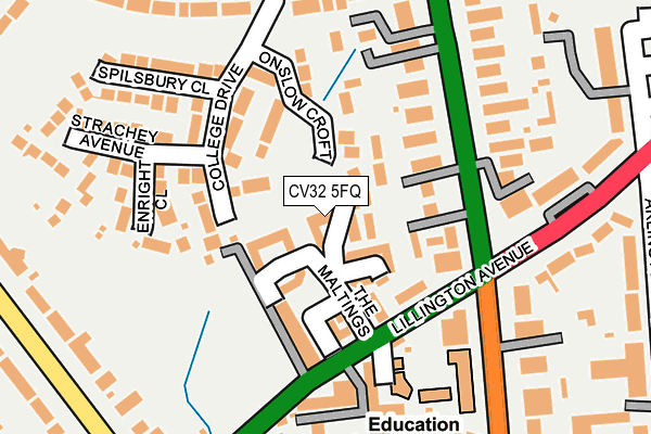 CV32 5FQ map - OS OpenMap – Local (Ordnance Survey)