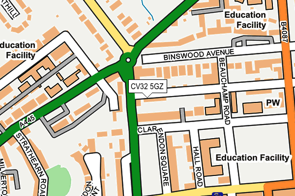 CV32 5GZ map - OS OpenMap – Local (Ordnance Survey)