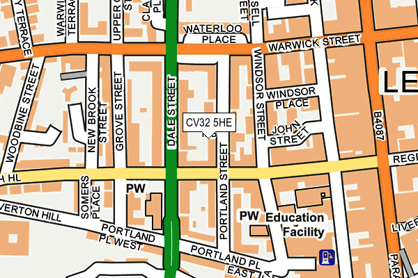 CV32 5HE map - OS OpenMap – Local (Ordnance Survey)