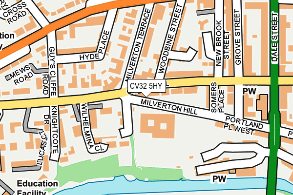 CV32 5HY map - OS OpenMap – Local (Ordnance Survey)