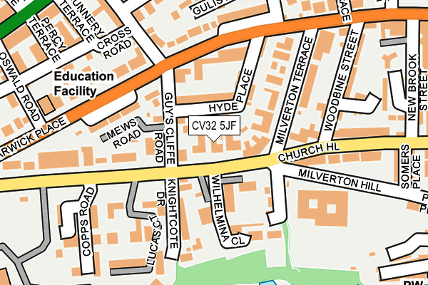 CV32 5JF map - OS OpenMap – Local (Ordnance Survey)